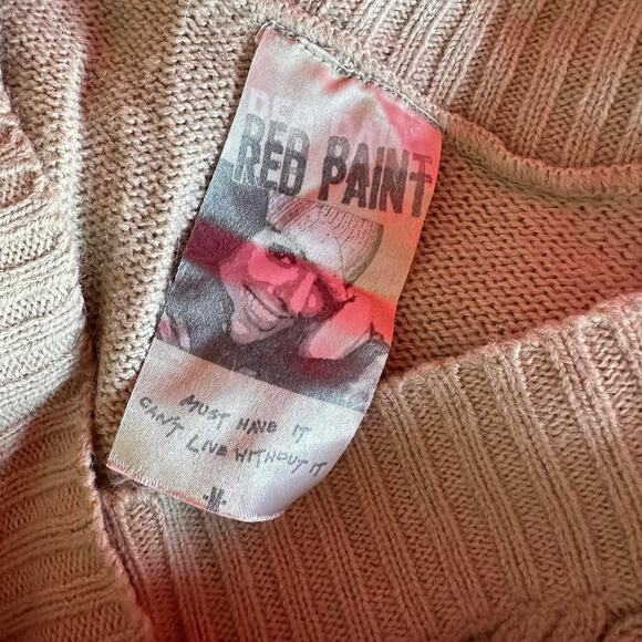 Womens Sweater Size Medium Tan Long Fitted Preppy Western Classic Minimalist - Picture 8 of 8